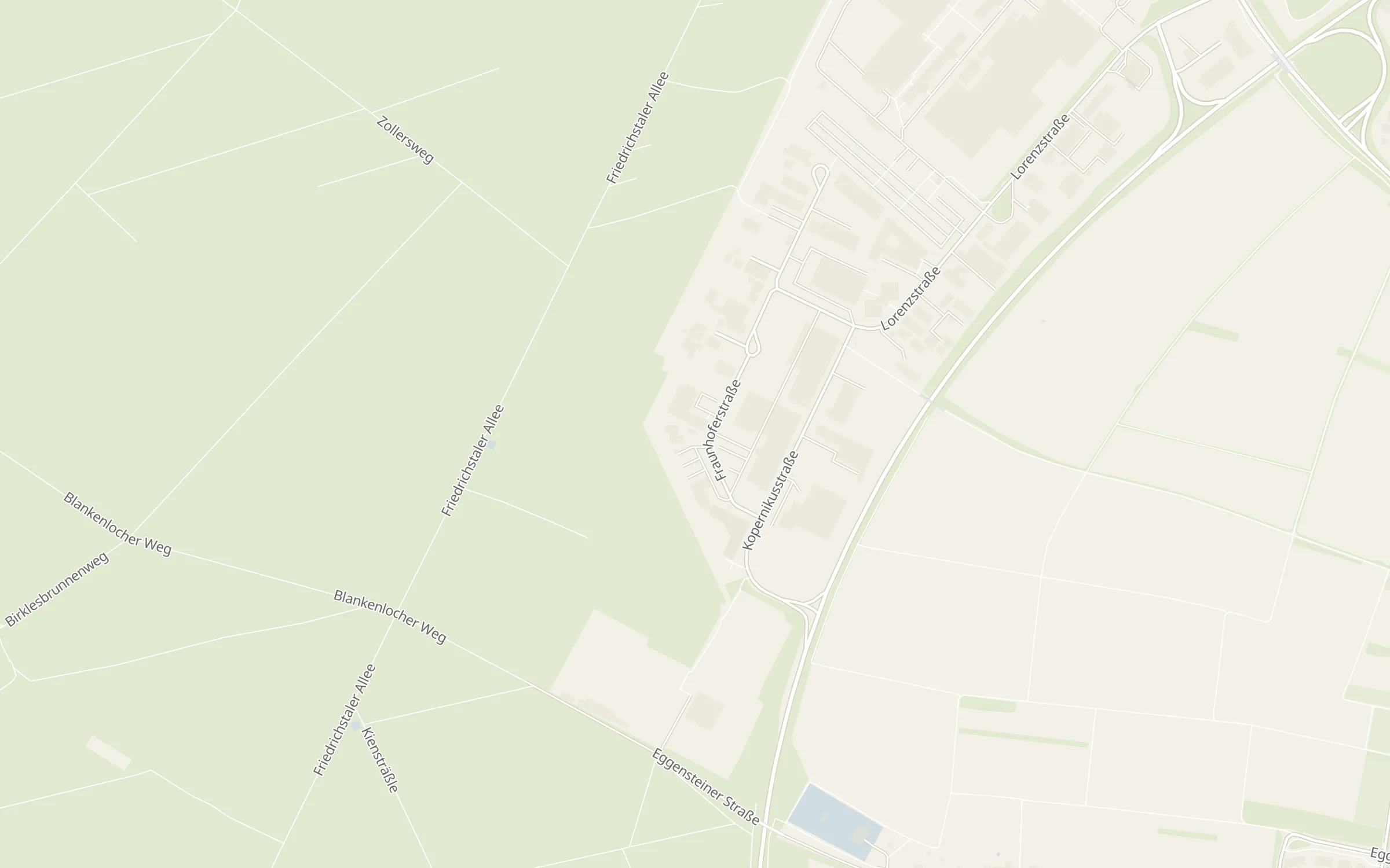 Kartenausschnitt mit dem Standort 76297 Stutensee-Blankenloch